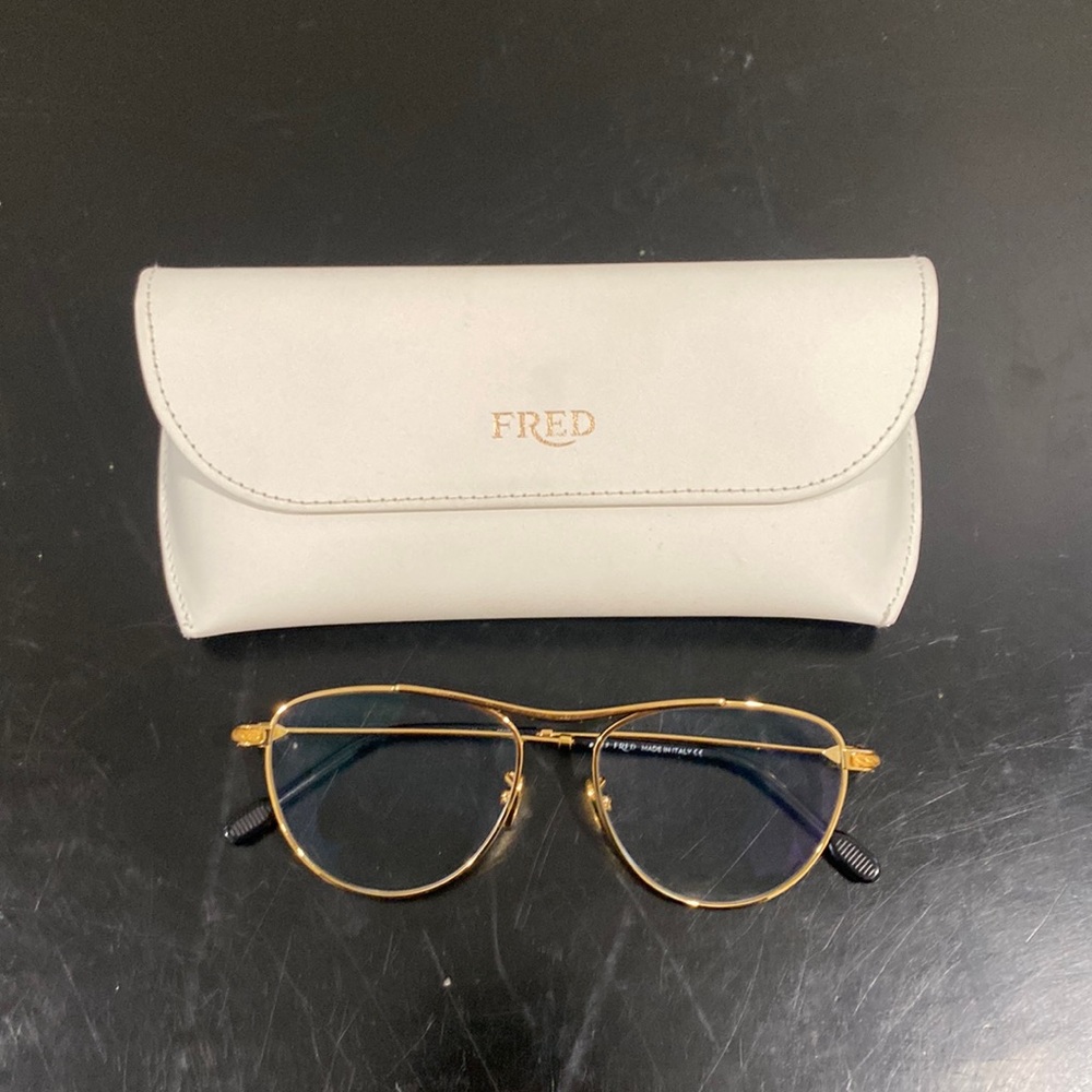Fred Gold Glasses FG50010 designer luxury frames
